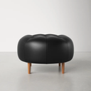 Marvin Leather Ottoman