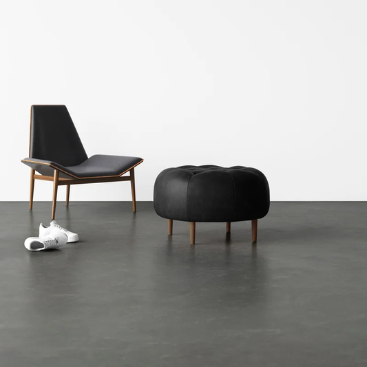 Marvin Leather Ottoman