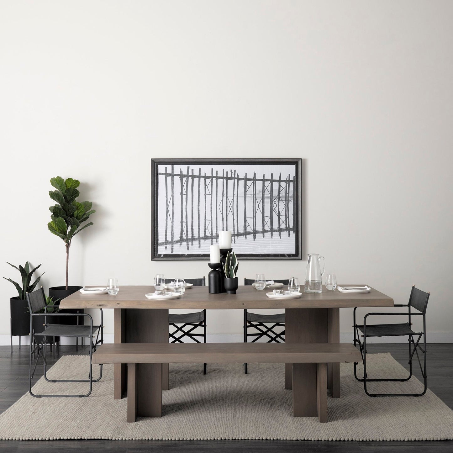 Lorenzo 94' Acacia Solid Wood Dining Table Furniture BoutiQ