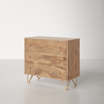 Luka 3 Drawer Standard Dresser Chest Furniture BoutiQ