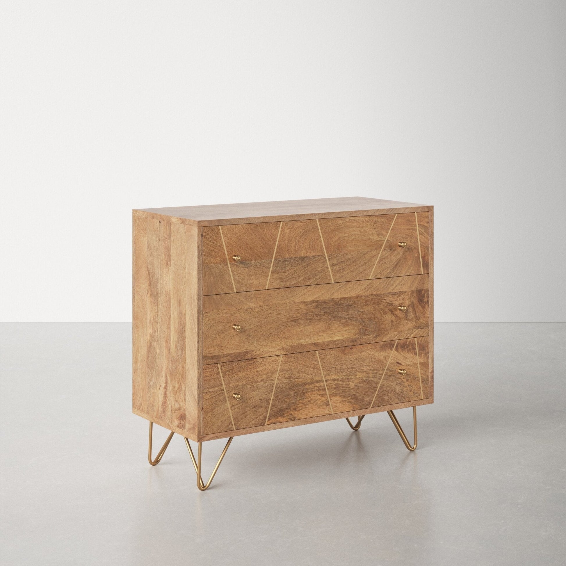 Luka 3 Drawer Standard Dresser Chest Furniture BoutiQ