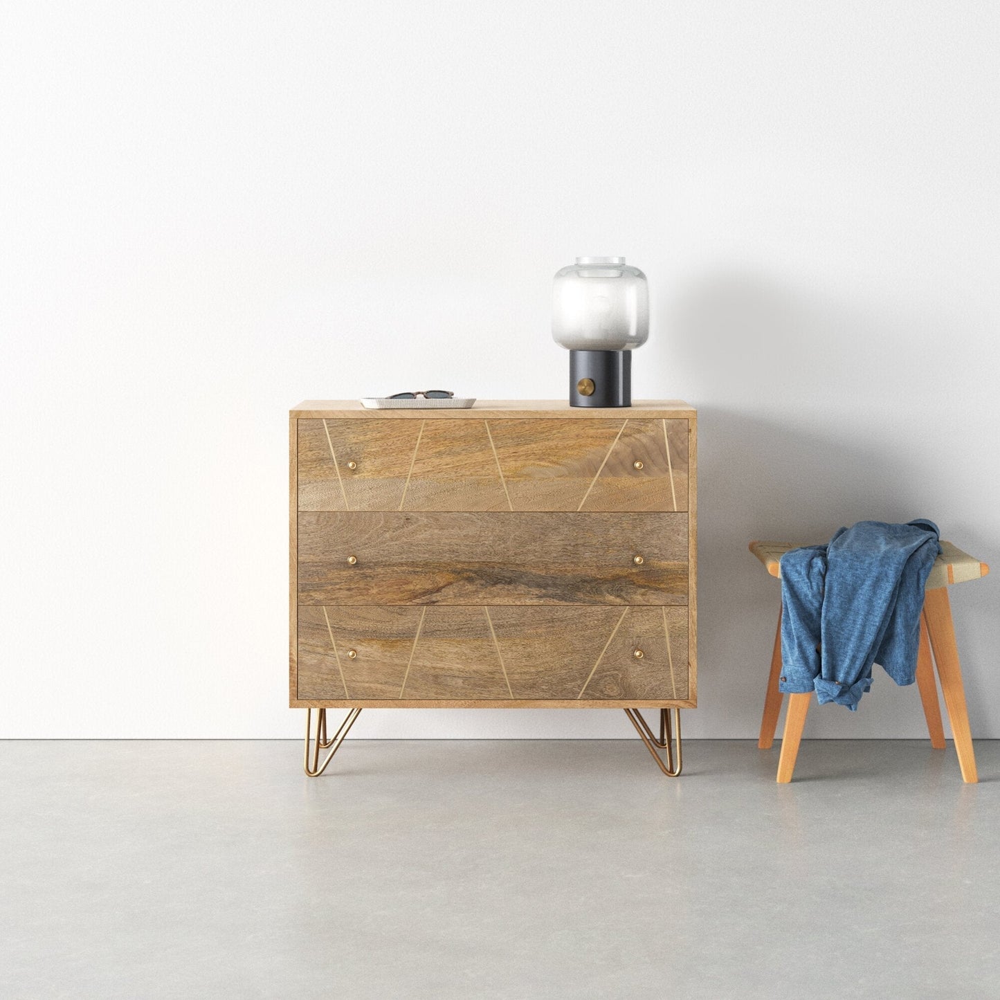 Luka 3 Drawer Standard Dresser Chest Furniture BoutiQ