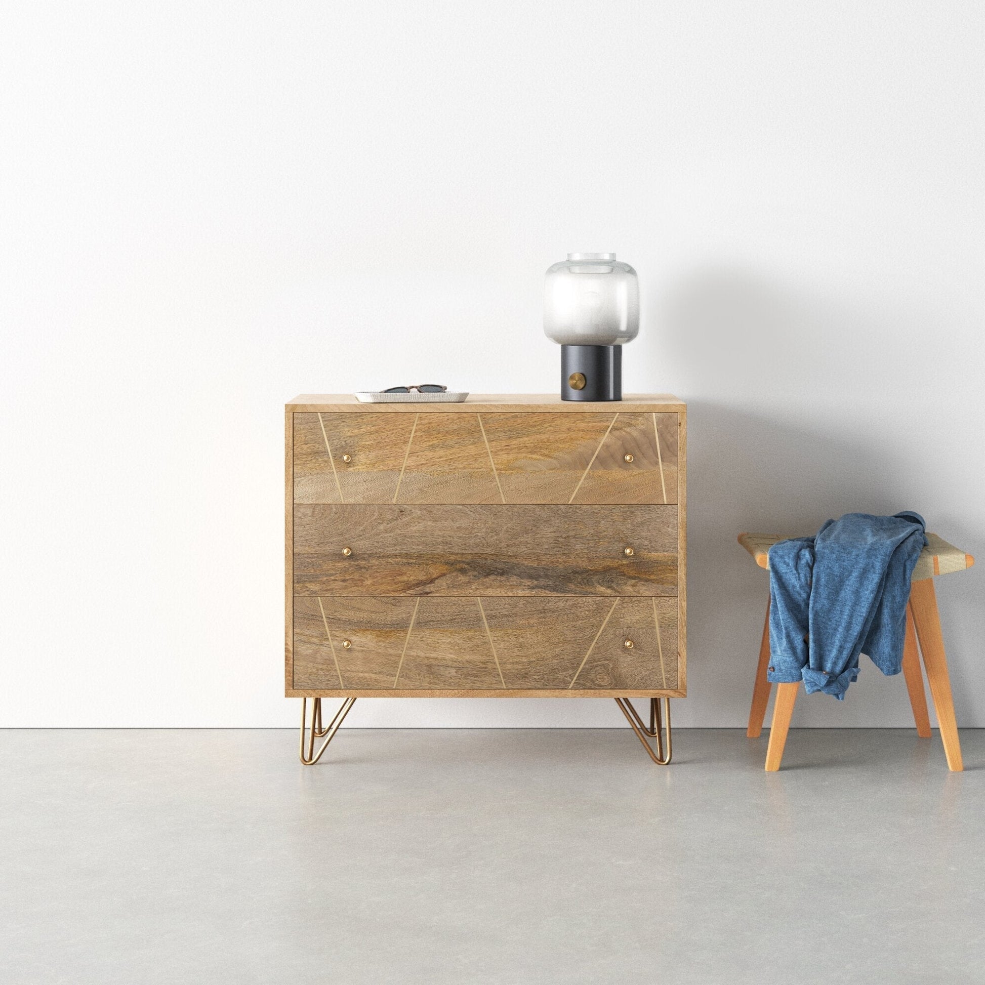 Luka 3 Drawer Standard Dresser Chest Furniture BoutiQ