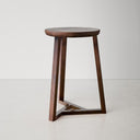 Martin solid wood round end table alternative three-quarter studio view