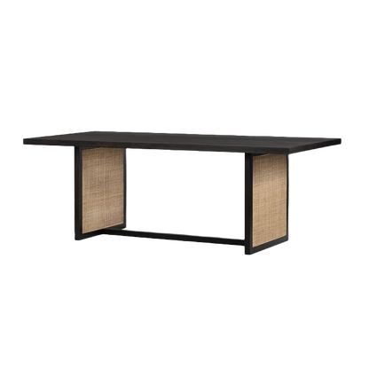 Dennis Woven Rectangle 6 Seater Dining Table