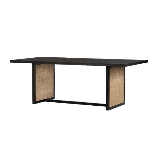 Dennis Woven Rectangle 6 Seater Dining Table