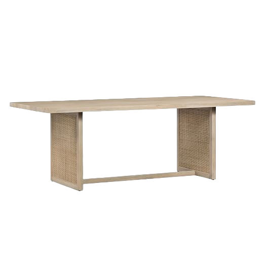 Dennis Woven Rectangle 6 Seater Dining Table