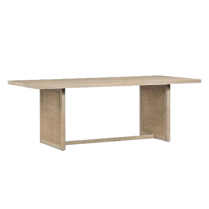 Dennis Woven Rectangle 6 Seater Dining Table