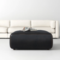 Jamie Leather Ottoman