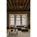 Jamie Leather Ottoman
