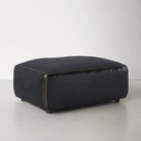 Jamie Leather Ottoman