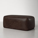 Pedro Leather Ottoman Furniture BoutiQ