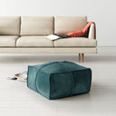 Sage Velvet Square Pouf Ottoman Furniture BoutiQ