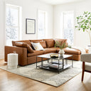 Sean Modular Leather 3-Piece Ottoman Sectional Furniture BoutiQ