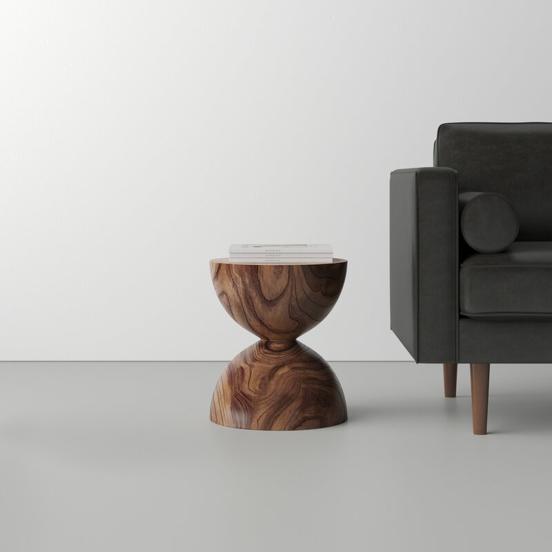 Julien Solid Wood Block End Table