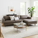 Titus Loft Leather 2-Piece Chaise Sectional Furniture BoutiQ