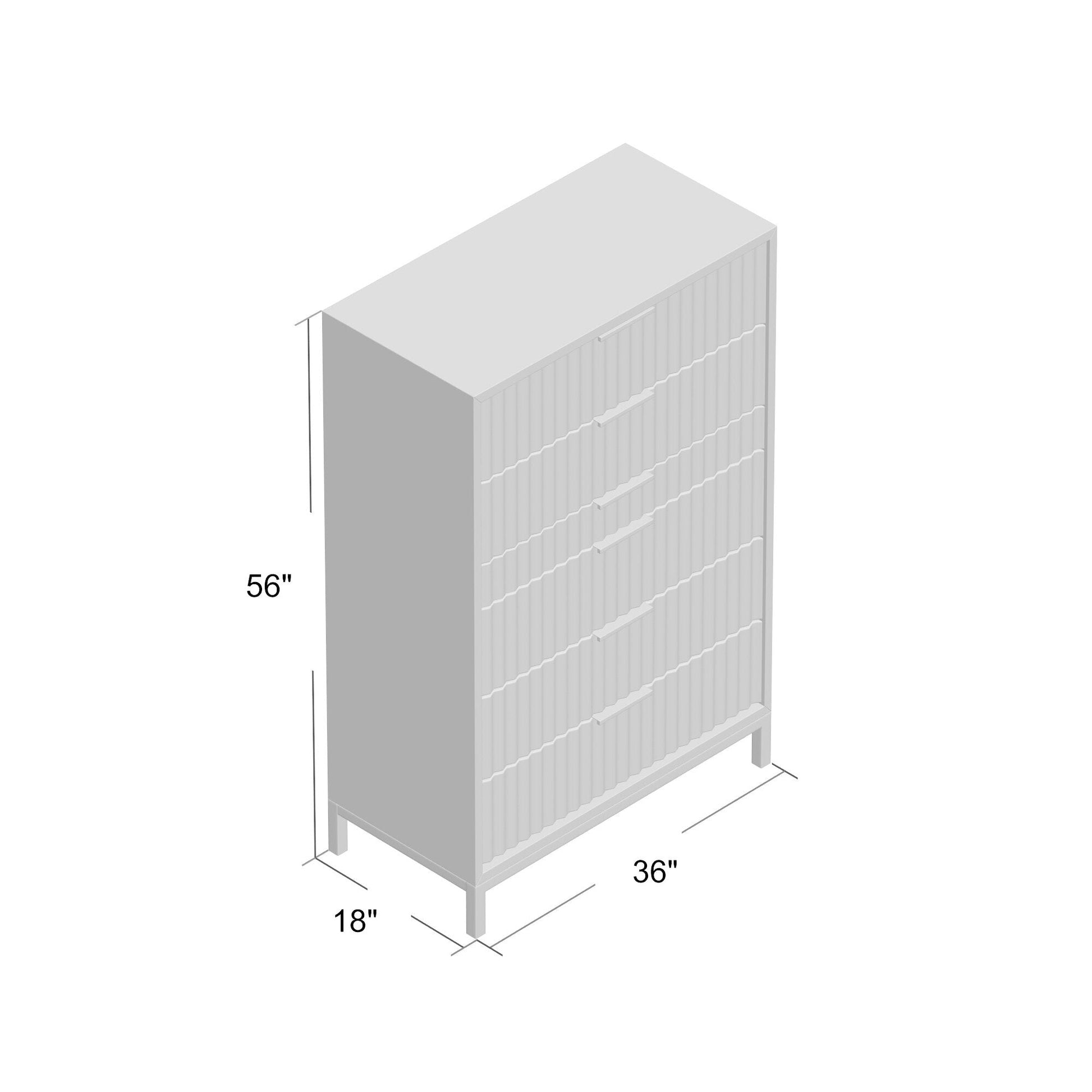 Vincent 6 Drawer Dresser Chest Furniture BoutiQ