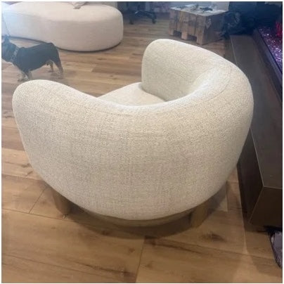 Emery Upholstered Barrel Chair – live photo 3