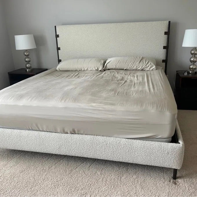 Jimmy Upholstered Metal Bed – live photo 1