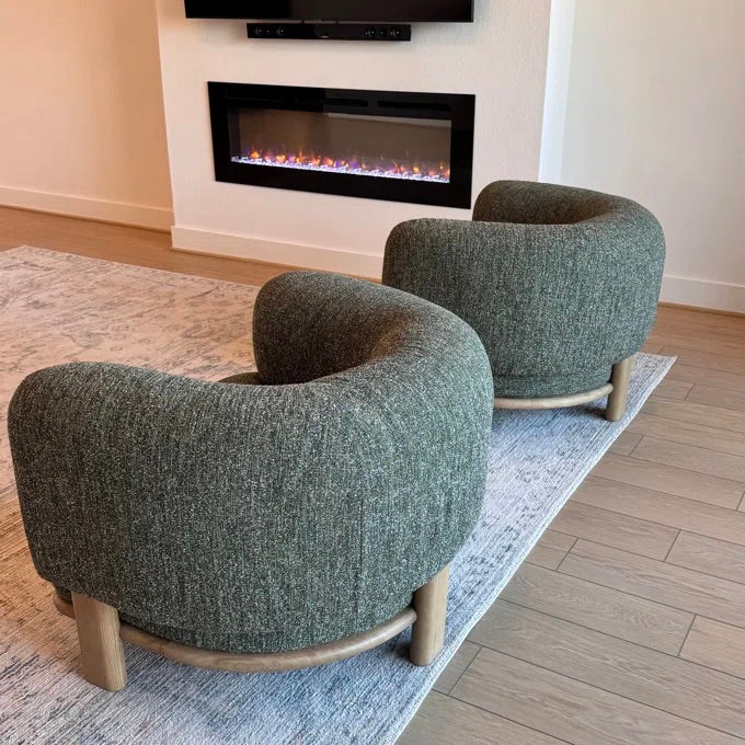 Emery Upholstered Barrel Chair – live photo 2