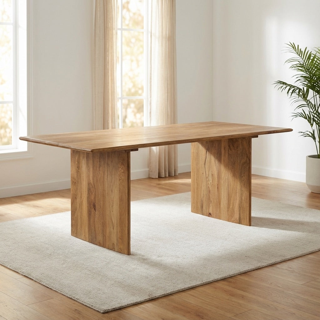 Frank Solid Wood 6 Seater Dining Table