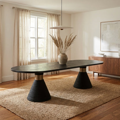 Skyler Solid Wood 8 Seater Dining Table (Oval)