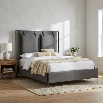 Vincenzo Upholstered Metal Bed