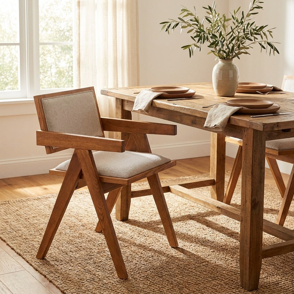 Dakari Upholstered Dining Chair with Armrests