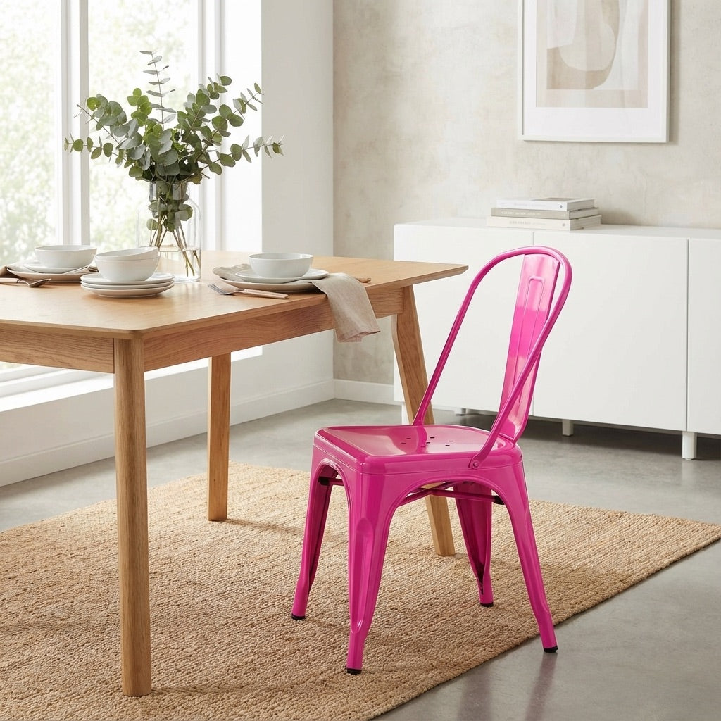 Bishop Brushed Stackable Dining Chair