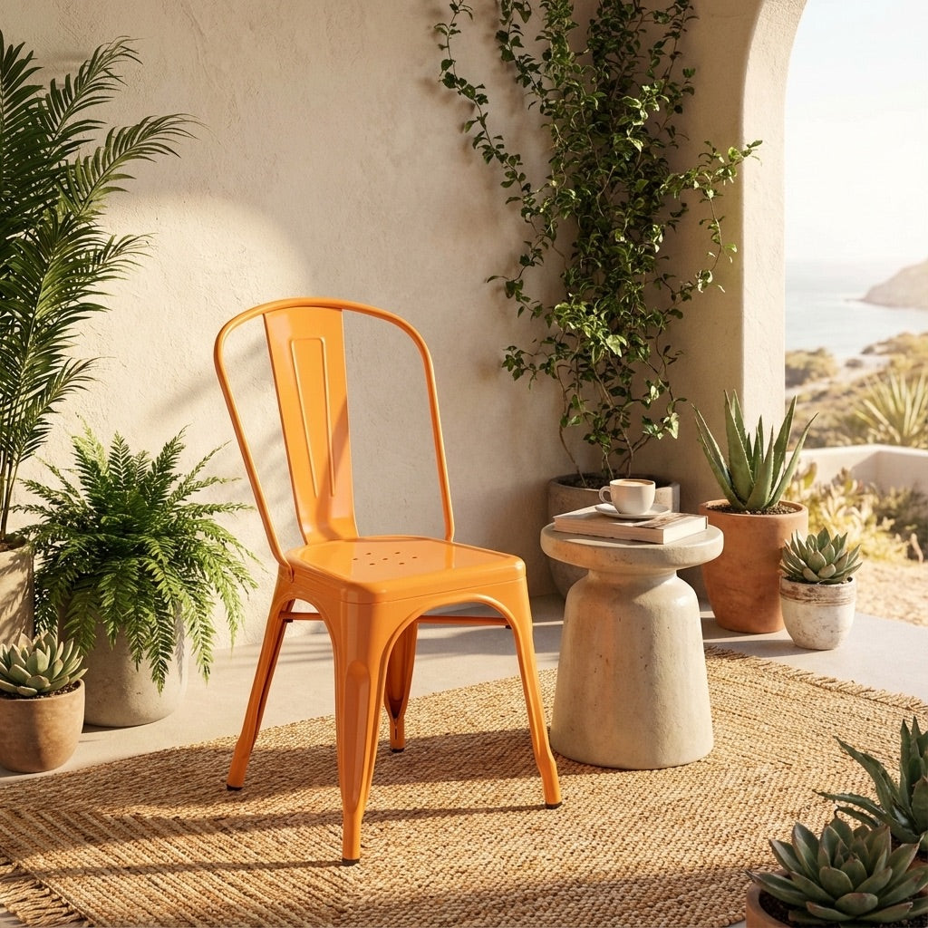 Bishop Brushed Stackable Dining Chair