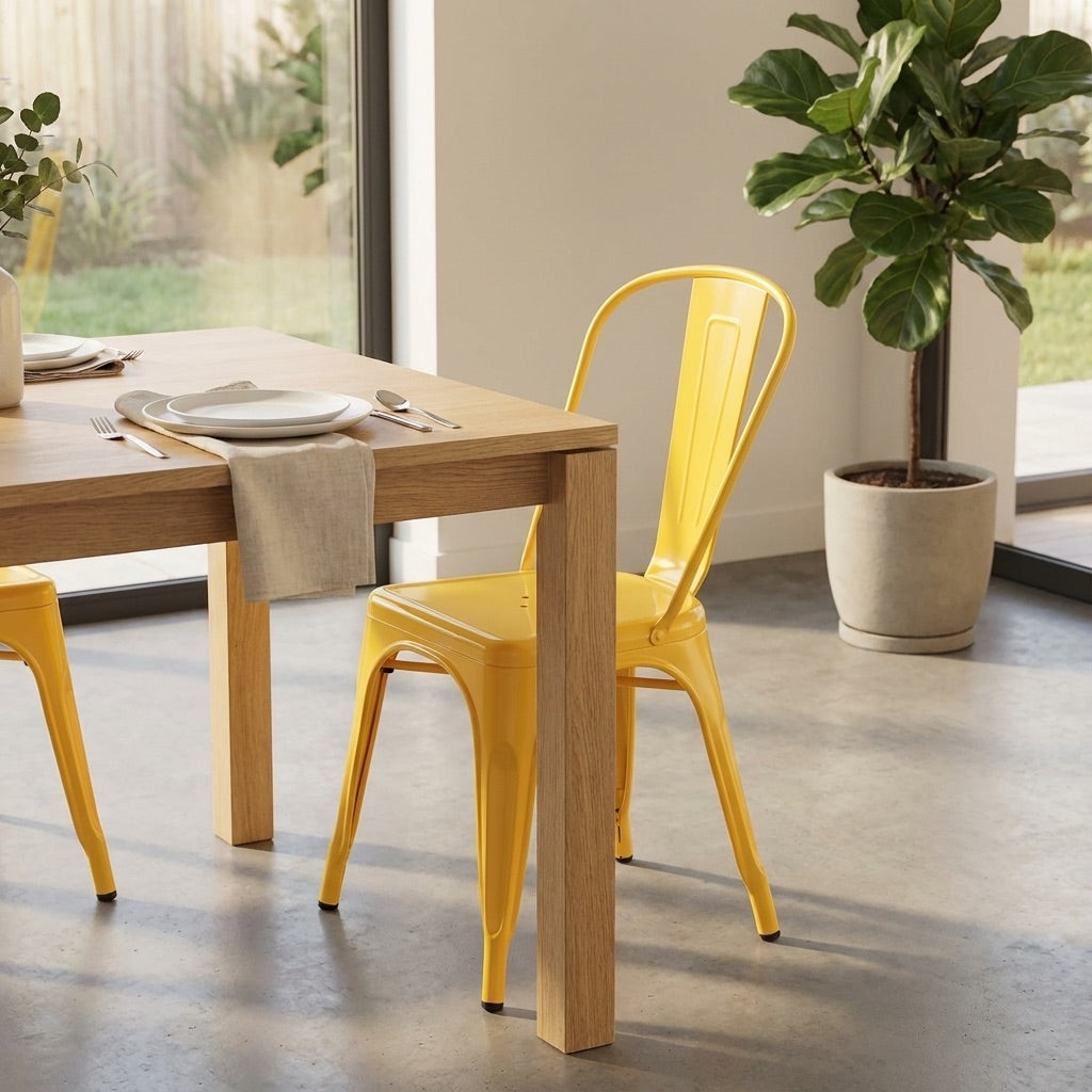 Bishop Brushed Stackable Dining Chair