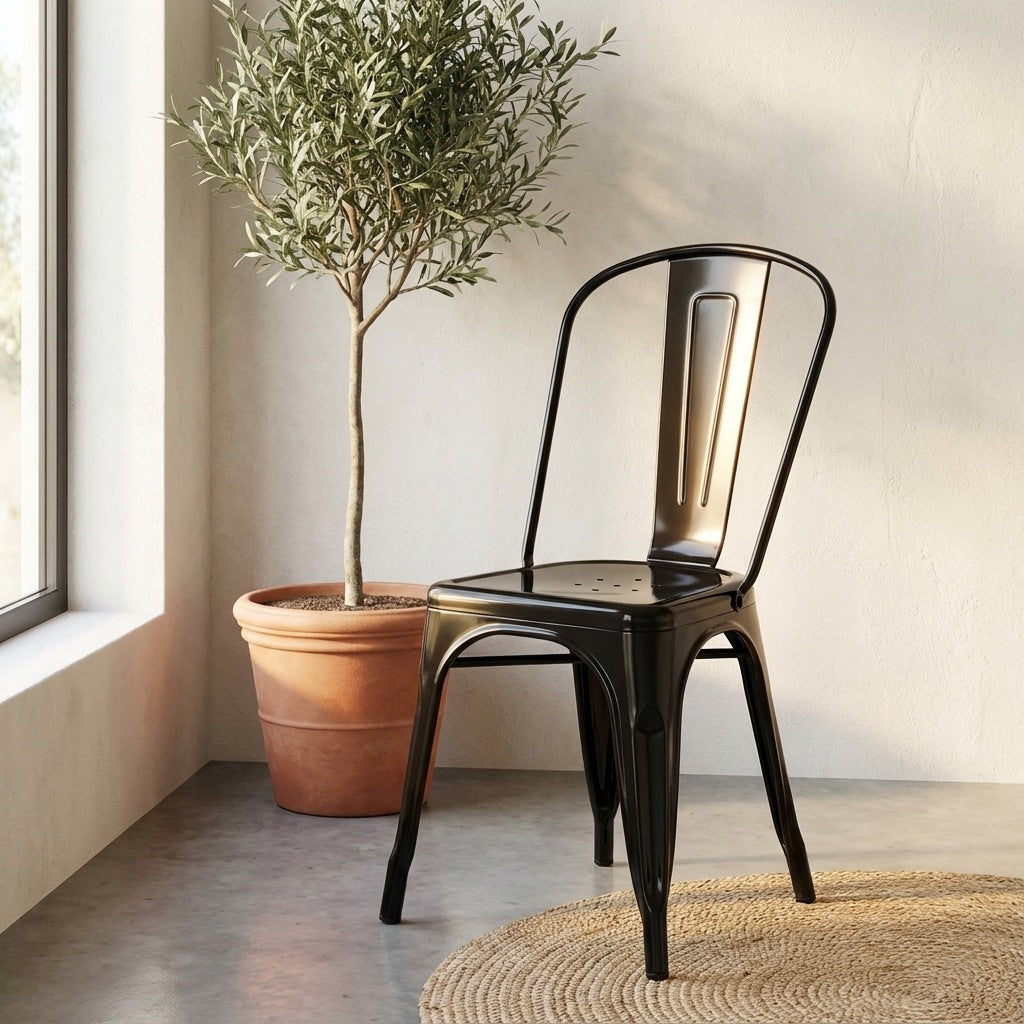 Bishop Brushed Stackable Dining Chair