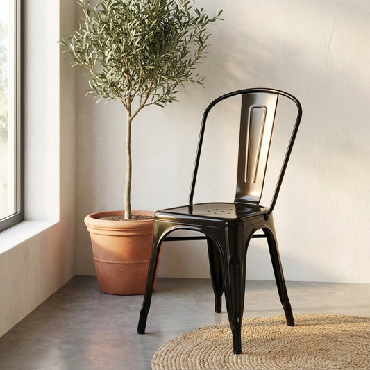 Bishop Brushed Stackable Dining Chair