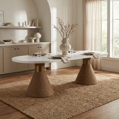 Skyler Solid Wood 8 Seater Dining Table (Oval)