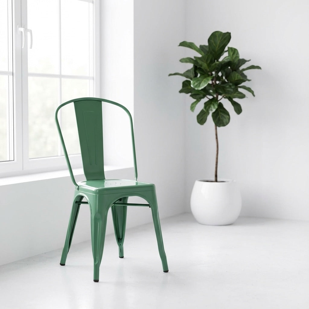 Bishop Brushed Stackable Dining Chair