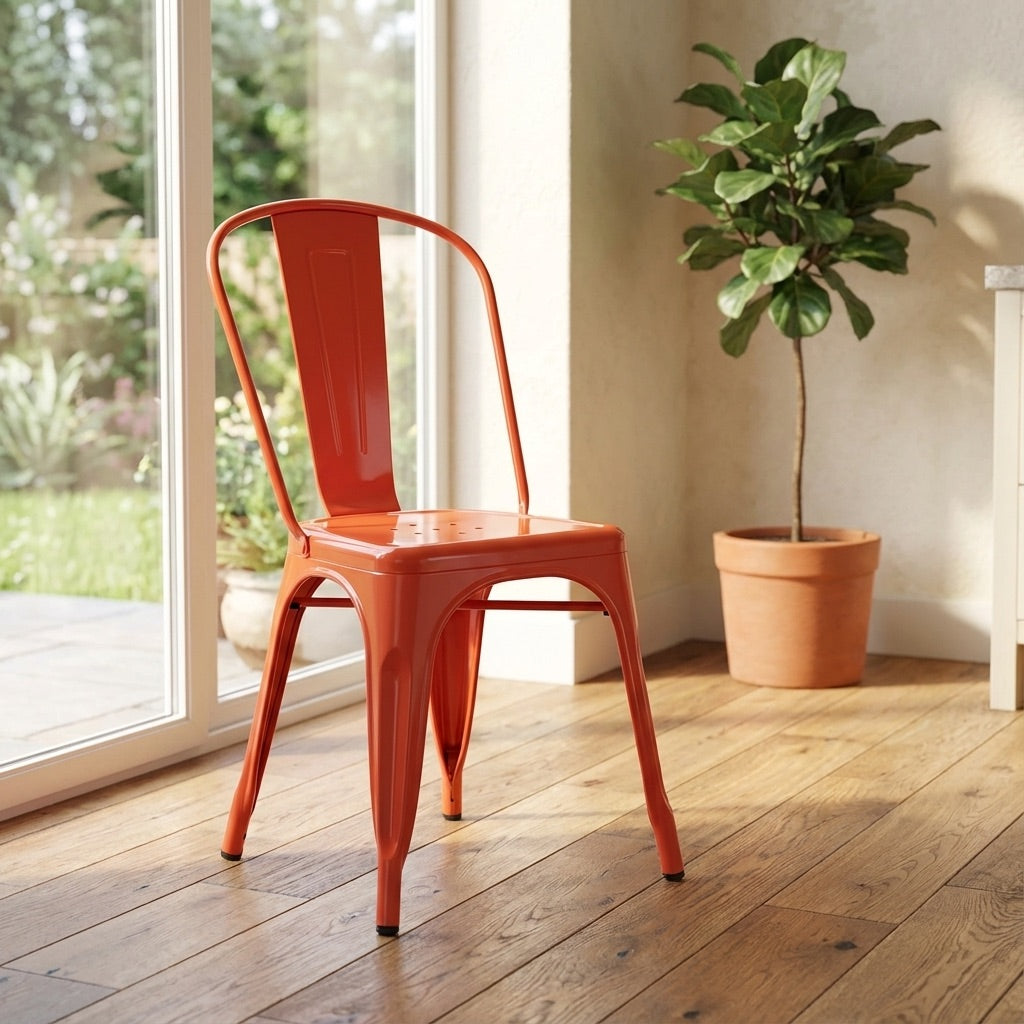 Bishop Brushed Stackable Dining Chair