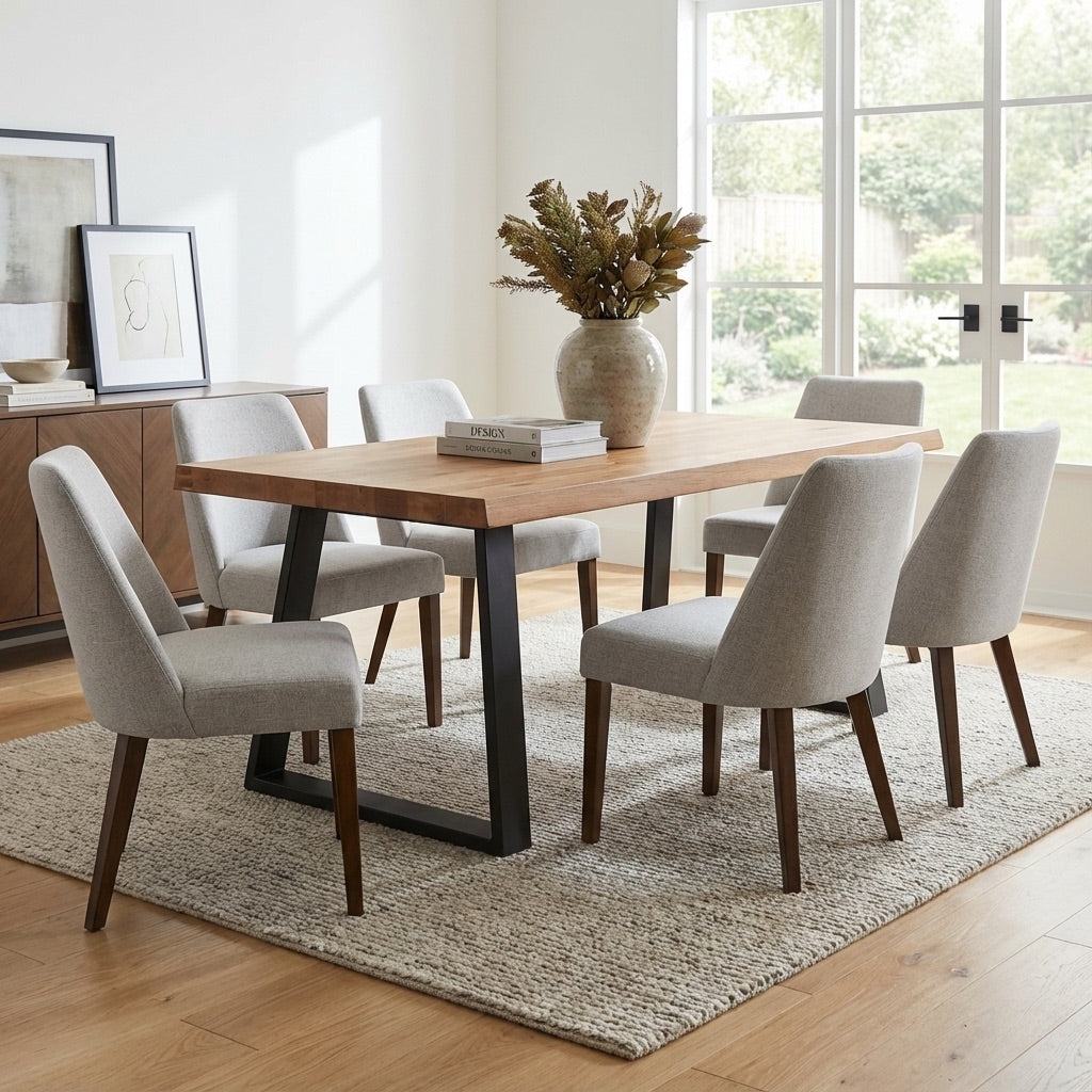 Emir Solid 6 Seater Dining Table