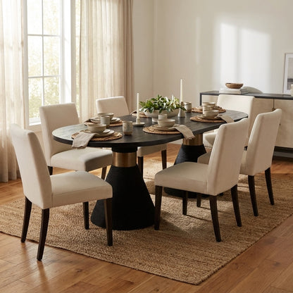 Skyler Solid Wood 8 Seater Dining Table (Oval)