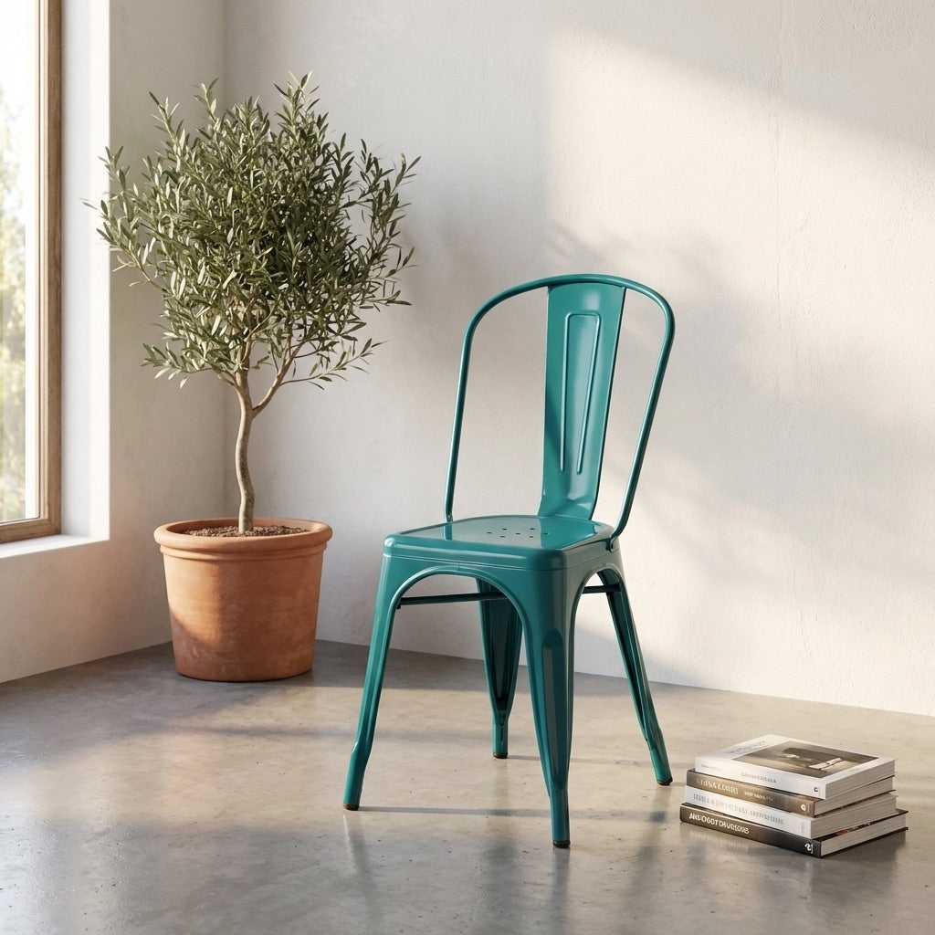 Bishop Brushed Stackable Dining Chair