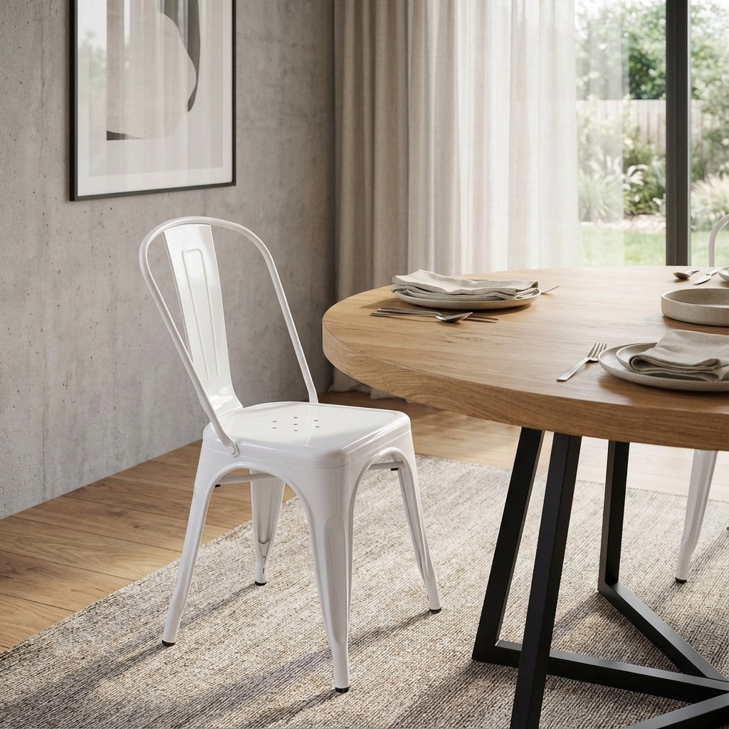 Bishop Brushed Stackable Dining Chair