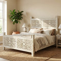 Callahan Solid Wood Hand Carved Platform Bed