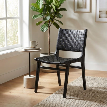 Cassius Chair — Black and Black Leather (Set of 2)