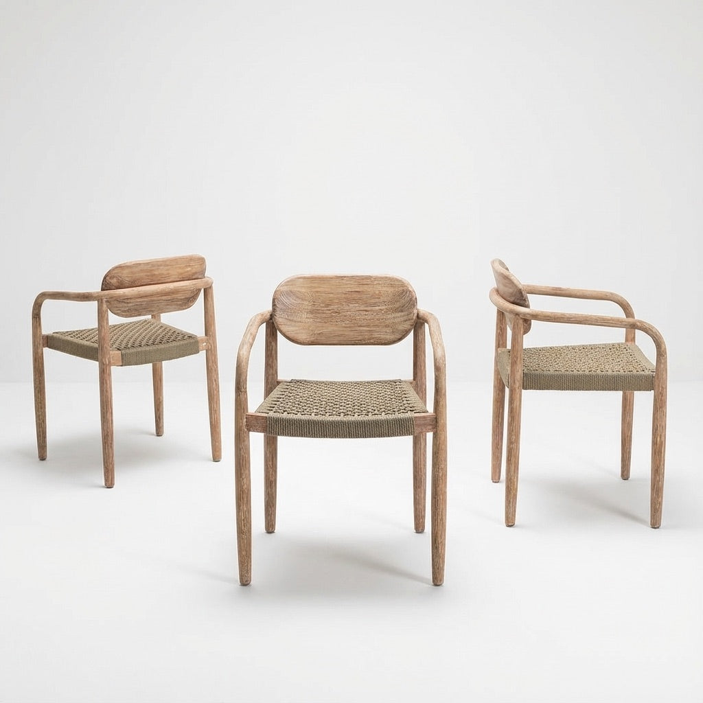 Gatlin Wooden Dining Chair with Armrests