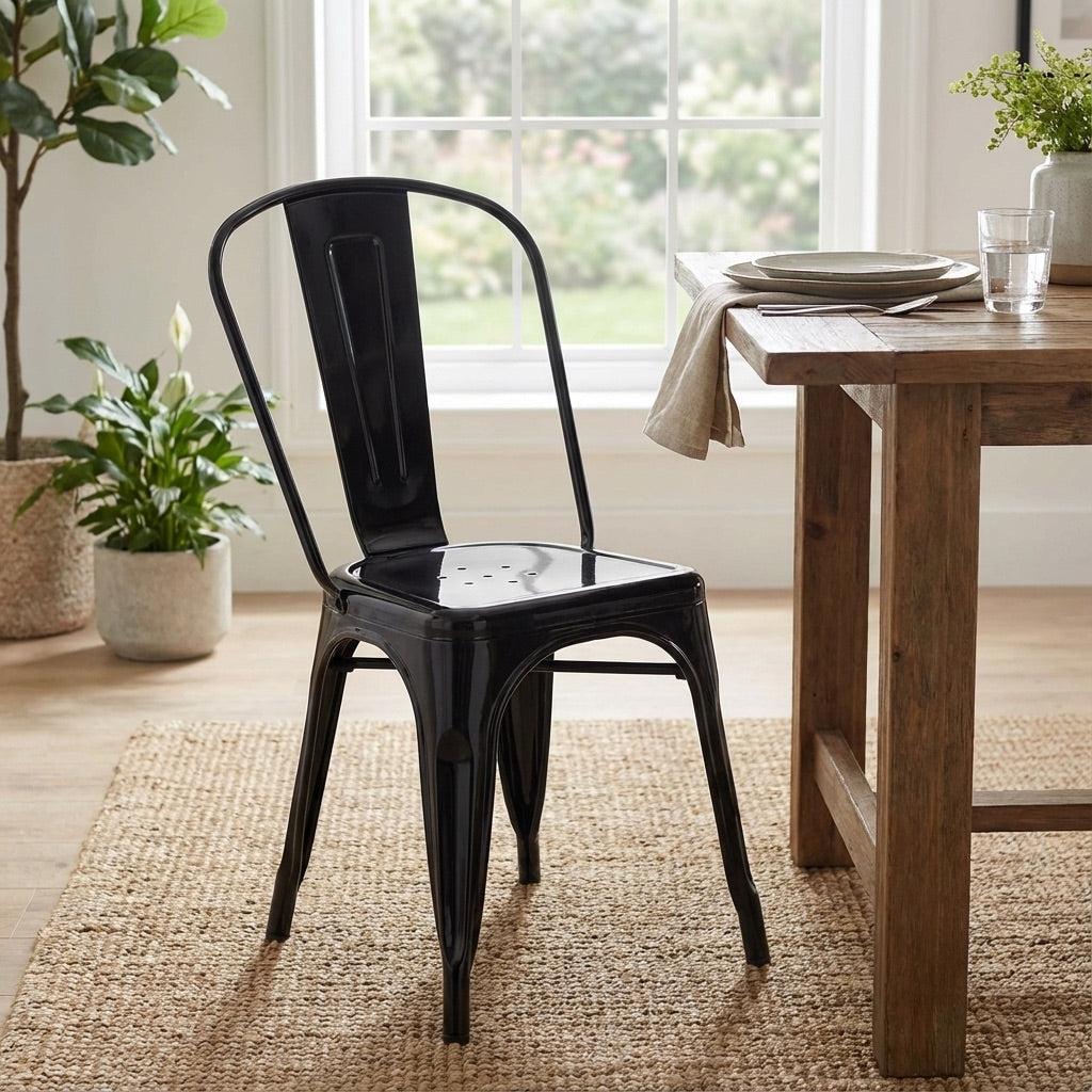 Bishop Brushed Stackable Dining Chair