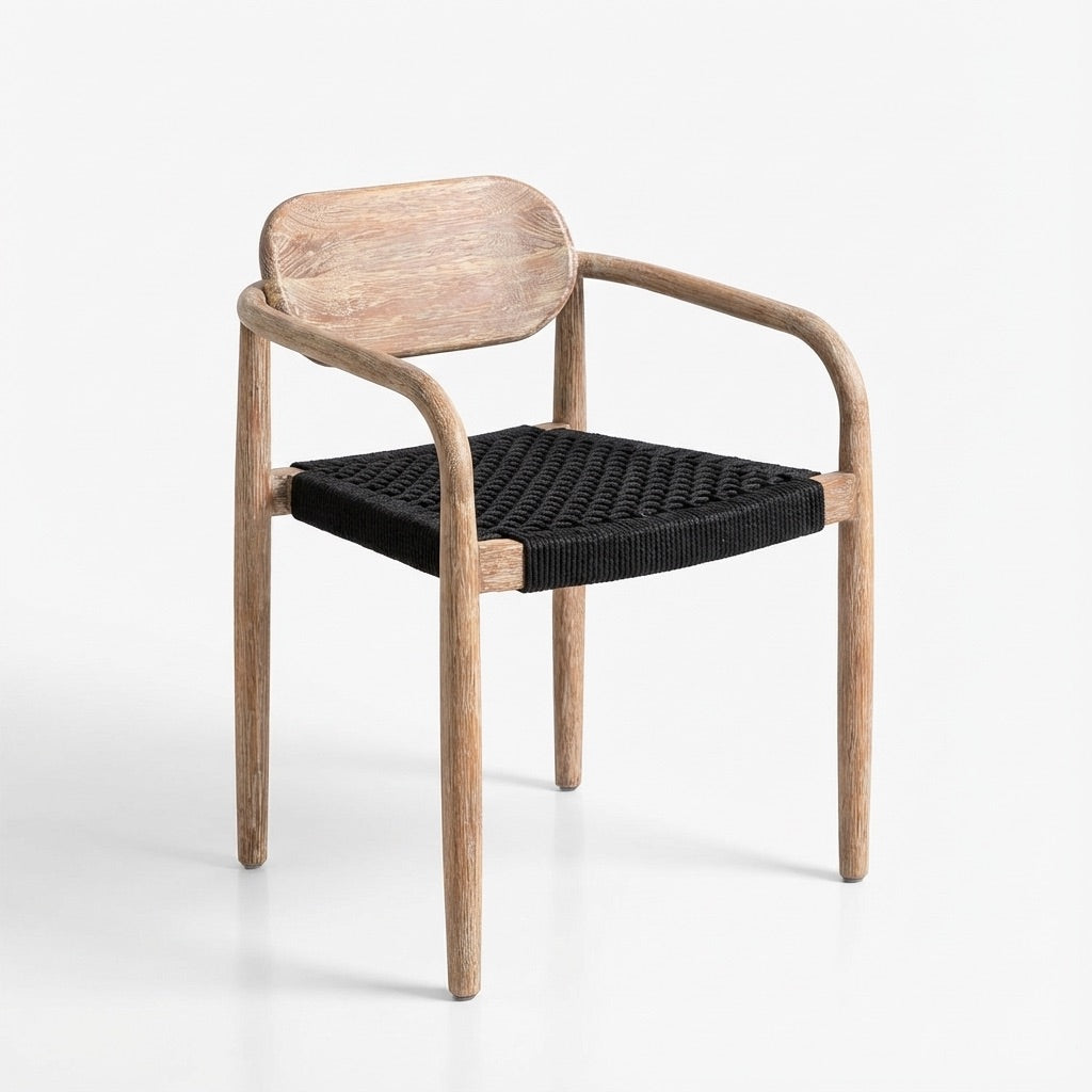 Gatlin Wooden Dining Chair with Armrests