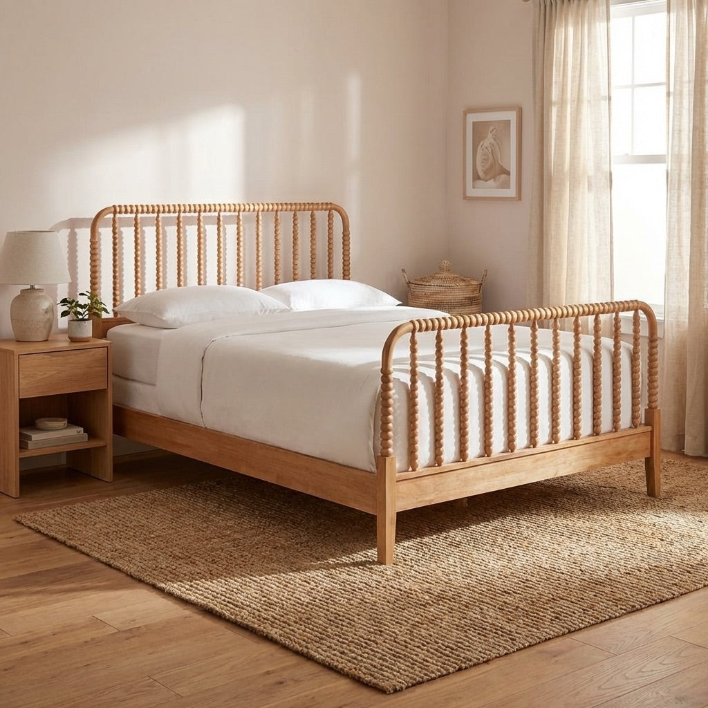 Ignacio Solid Wood Spindle Bed