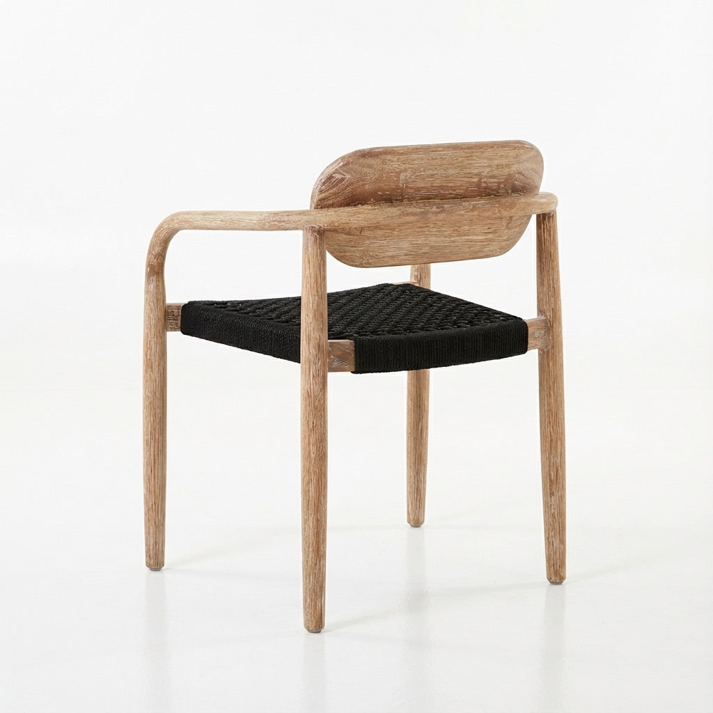 Gatlin Wooden Dining Chair with Armrests