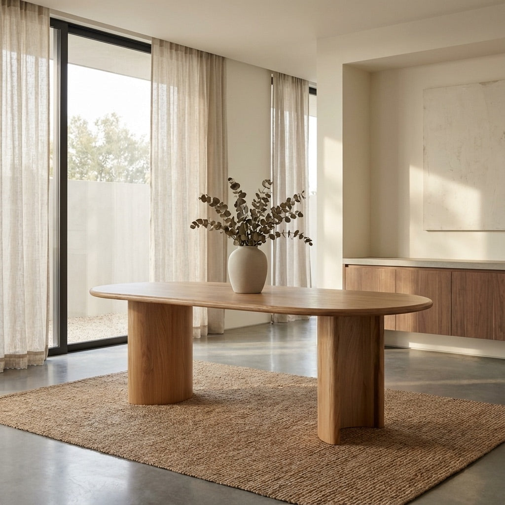 Kiaan Oval 6 Seater Dining Table