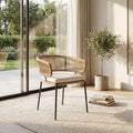 Ricky Dining Chair in Iron and Braided Rope