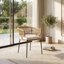 Ricky Dining Chair in Iron and Braided Rope